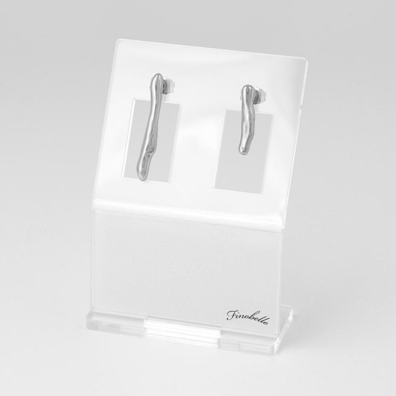 【Finobelle】Stainless Luxe ピアス ソフト ライン サージカルステンレスポスト スタッドピアス
