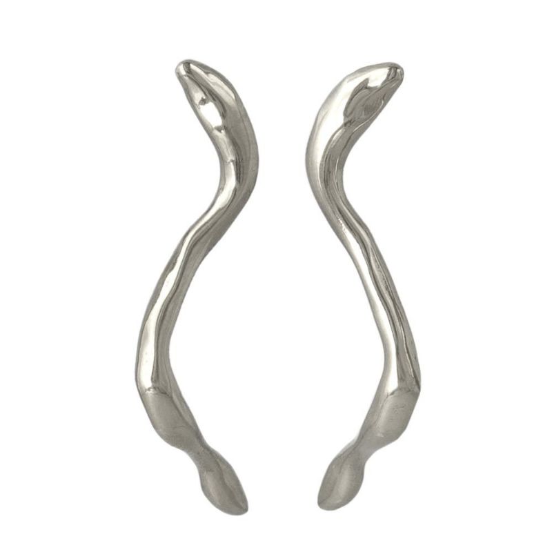 【Finobelle】Stainless Luxe ピアス ウェーブ サージカルステンレスポスト スタッドピアス