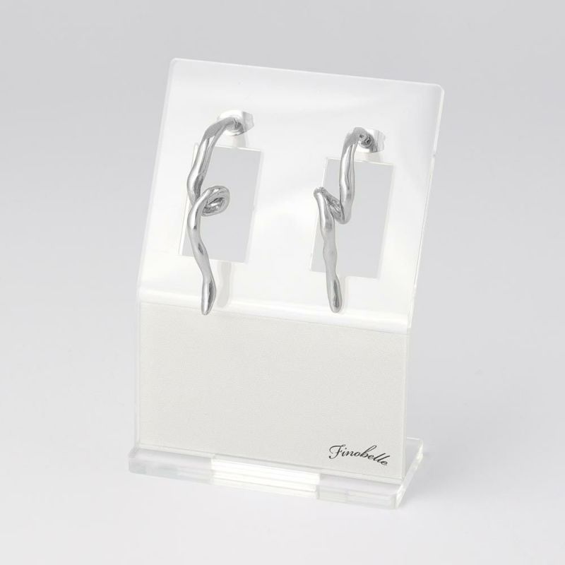 【Finobelle】Stainless Luxe ピアス ツイスト サージカルステンレスポスト スタッドピアス