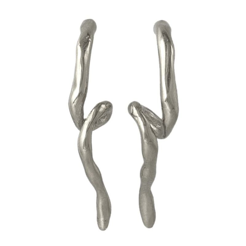 【Finobelle】Stainless Luxe ピアス ツイスト サージカルステンレスポスト スタッドピアス