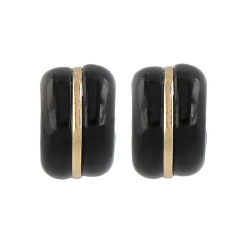 ピアス ラウンド モノトーン ゴールド ライン チタンポスト C型 スタッドピアス