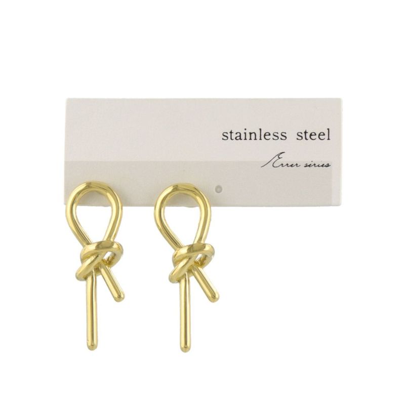 ピアス Errer series ステンレス ノット ライン ステンレスポスト スタッドピアス
