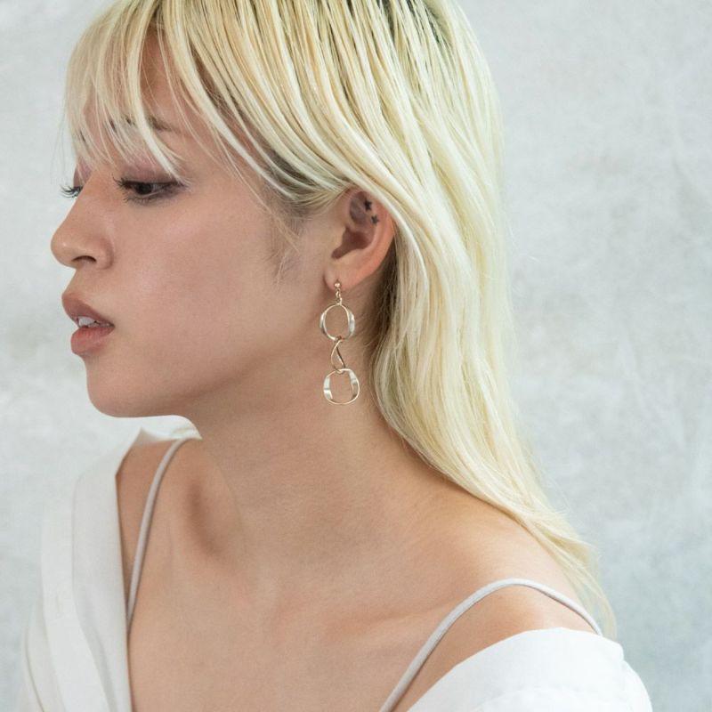 ピアス ニッケルフリー sable gold サブルゴールド チェーン ステンレスポスト スタッドピアス