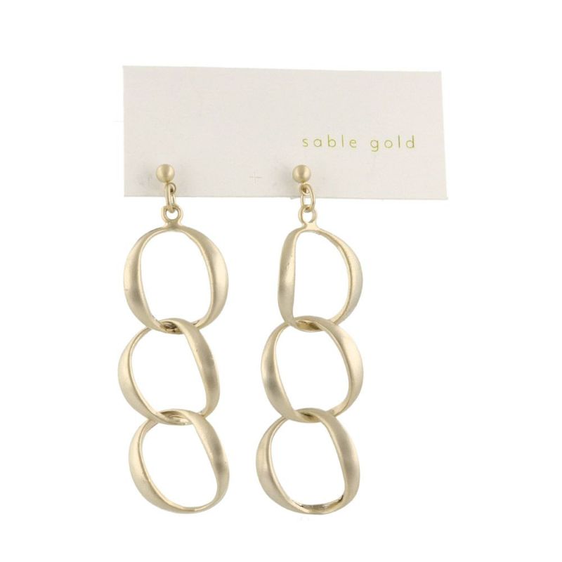 ピアス ニッケルフリー sable gold サブルゴールド チェーン ステンレスポスト スタッドピアス