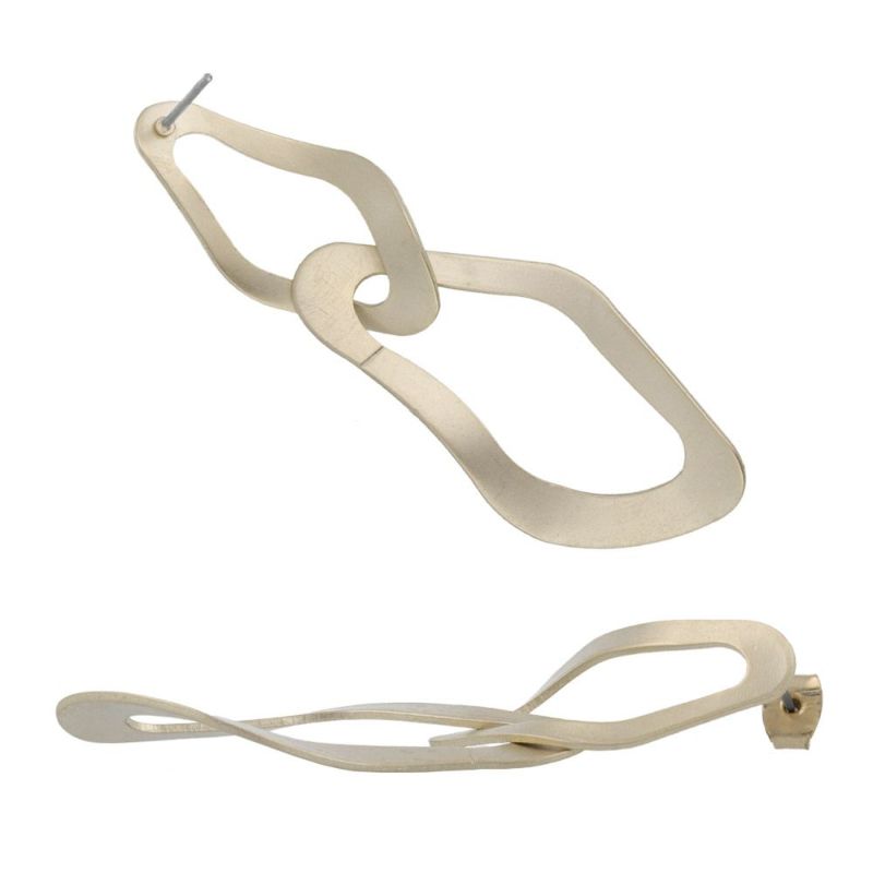 ピアス ニッケルフリー sable gold サブルゴールド チェーン ウェーブ ステンレスポスト スタッドピアス