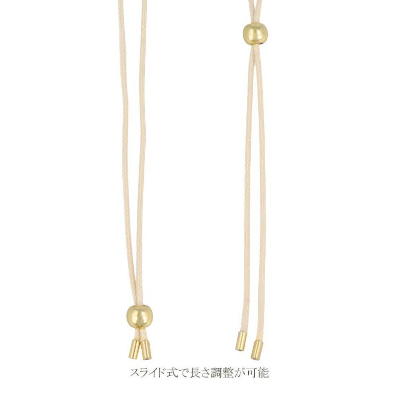 ネックレス ニッケルフリー ニュアンス オーバル ボール 2way ピンタイプ コード ブローチネックレス