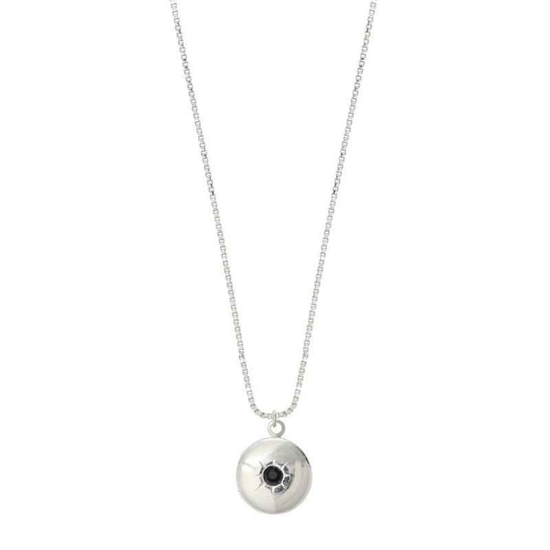 【LIMITED NUMBER】silver925 plated collection サークル ストーン スライドスルータイプ ロケットペンダント ネックレス ニッケルフリー オリジナル巾着付き