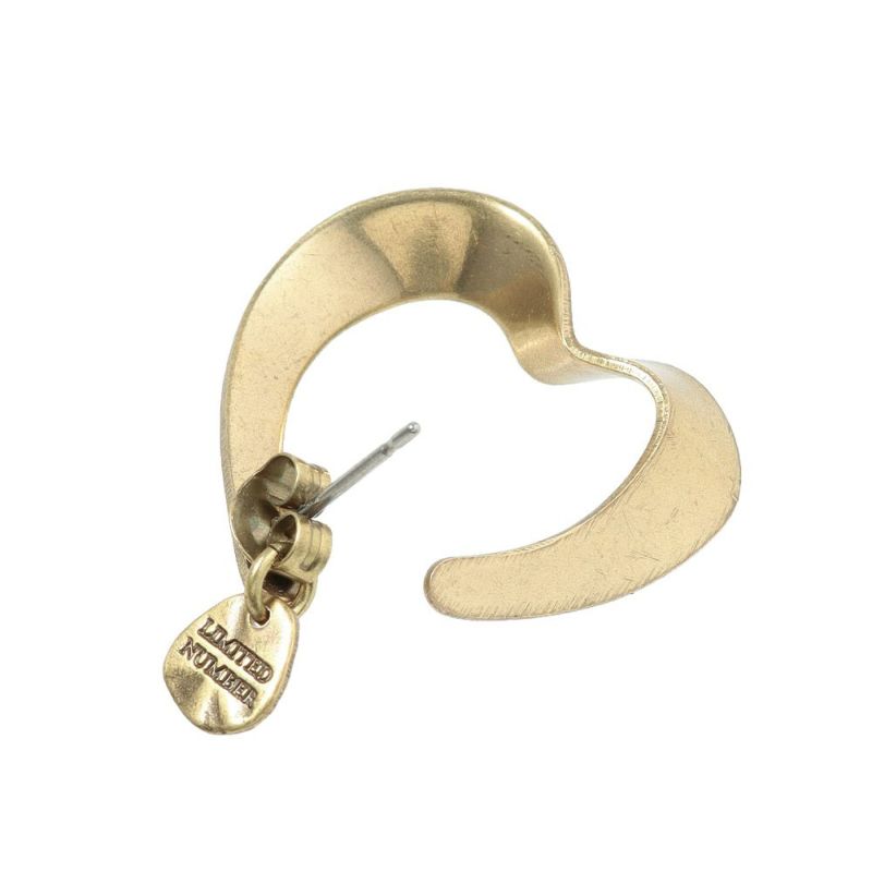 【LIMITED NUMBER】Vintage Like ハート シェイプ チタンポスト スタッドピアス ニッケルフリー