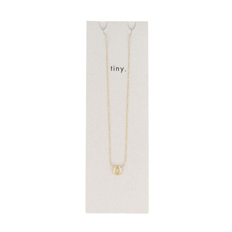 ネックレス tiny. ニッケルフリー オーバル メタル プチネックレス