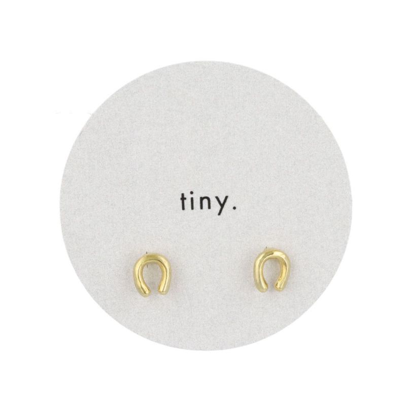 ピアス tiny. ニッケルフリー 馬蹄 ホースシュー メタル スタッドピアス