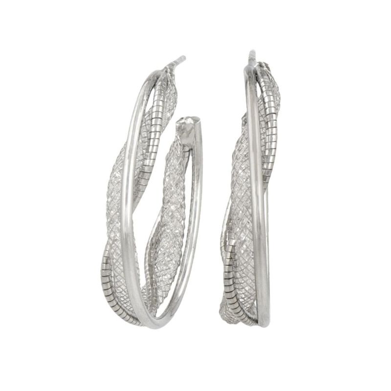 ピアス デコラティブ ツイスト メタル ステンレスポスト C型 スタッドピアス