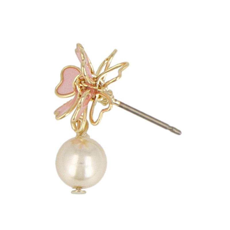 ピアス ニッケルフリー 桜 パール チタンポスト スタッドピアス