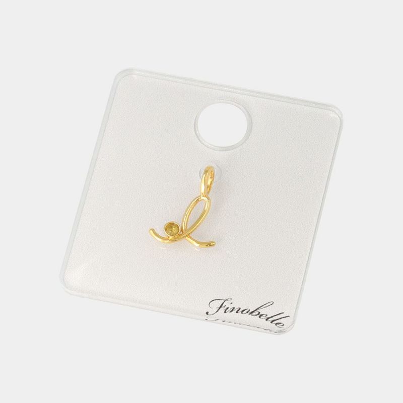 【Finobelle】necklace charm/選べるペンダントチャーム ゴールド厚メッキ ロール 天然石 ペリドット ネックレスチャーム ニッケルフリー