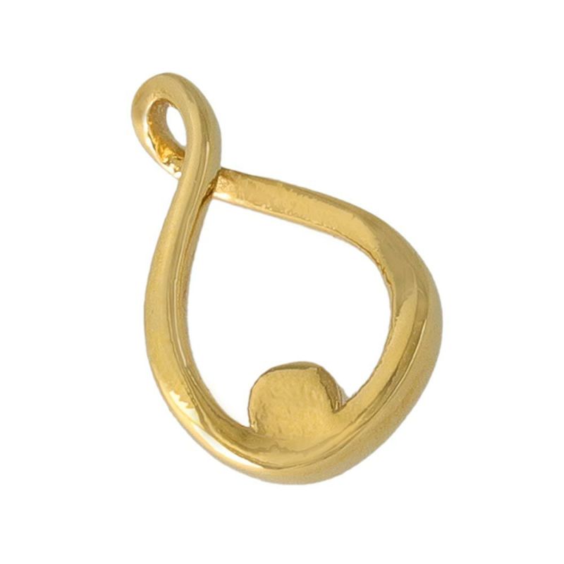 【Finobelle】necklace charm/選べるペンダントチャーム ゴールド厚メッキ ドロップ 天然石 ローズクォーツ ネックレスチャーム ニッケルフリー