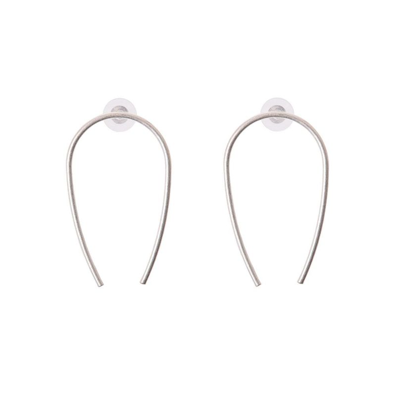 【LIMITED NUMBER】MOON ピアス ニッケルフリー マットメタル ムーンライト チタンポスト スタッドピアス