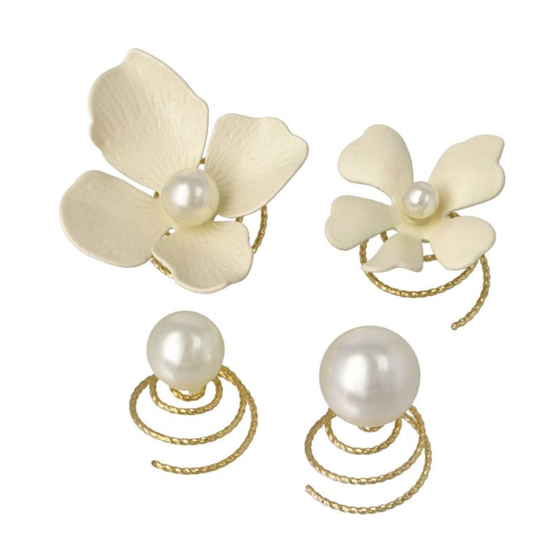 Classy GARDEN ヘアチャーム フラワー パール 5個セット