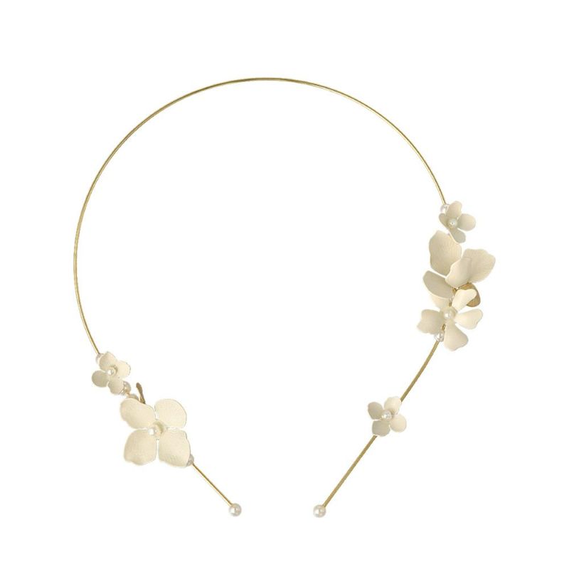 Classy GARDEN カチューシャ バックカチューシャ 2way フラワー リーフ パール サイド