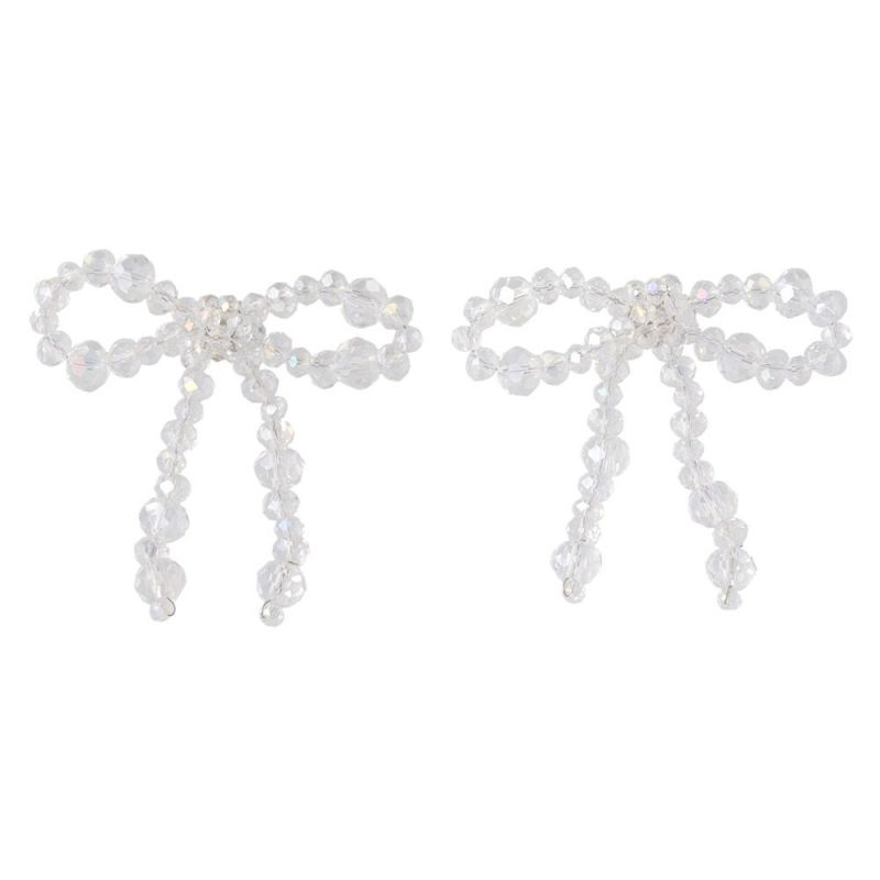 ピアス beads accessory ニッケルフリー カットビーズ リボン チタンポスト スタッドピアス