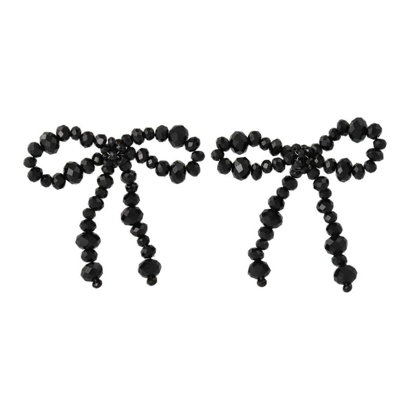 ピアス beads accessory ニッケルフリー カットビーズ リボン チタンポスト スタッドピアス