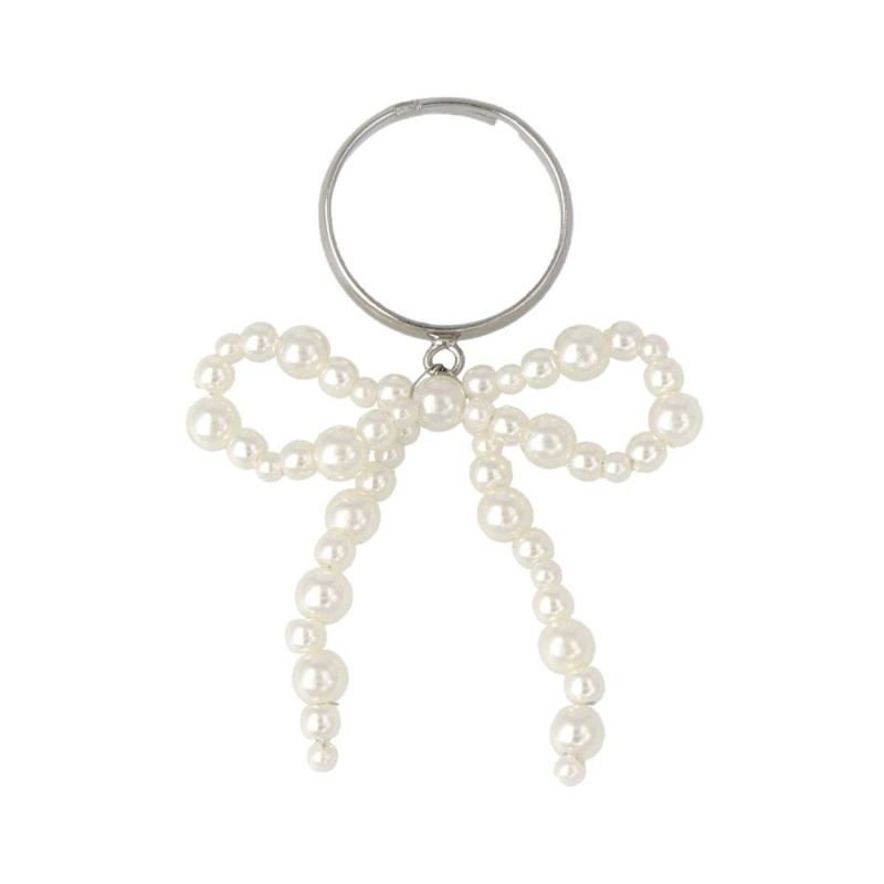 リング beads accessory ニッケルフリー パール リボン フリーサイズ 指輪