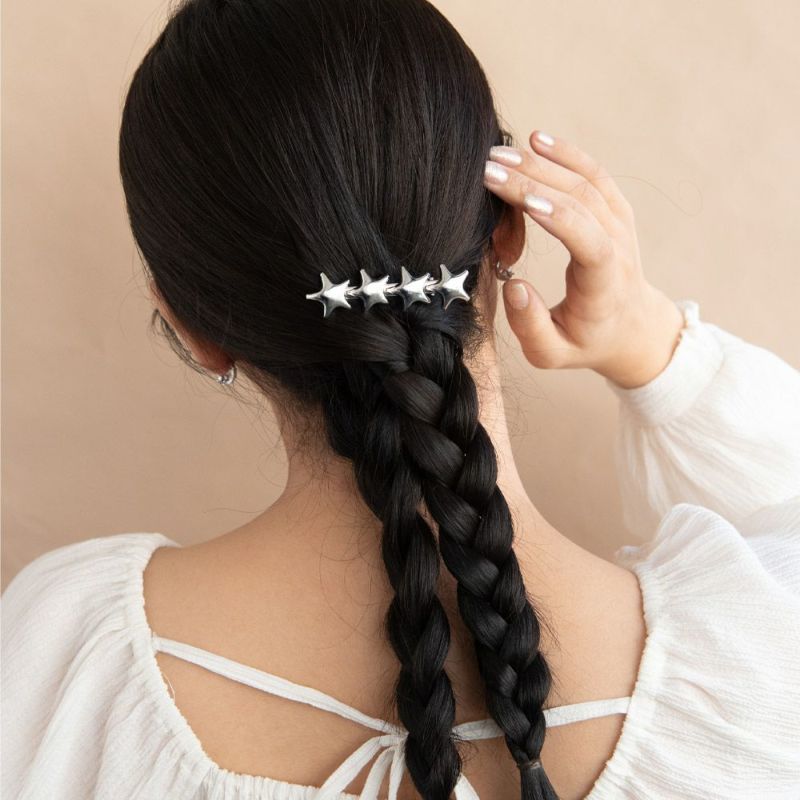 ヘアクリップ yura 4連メタルスター