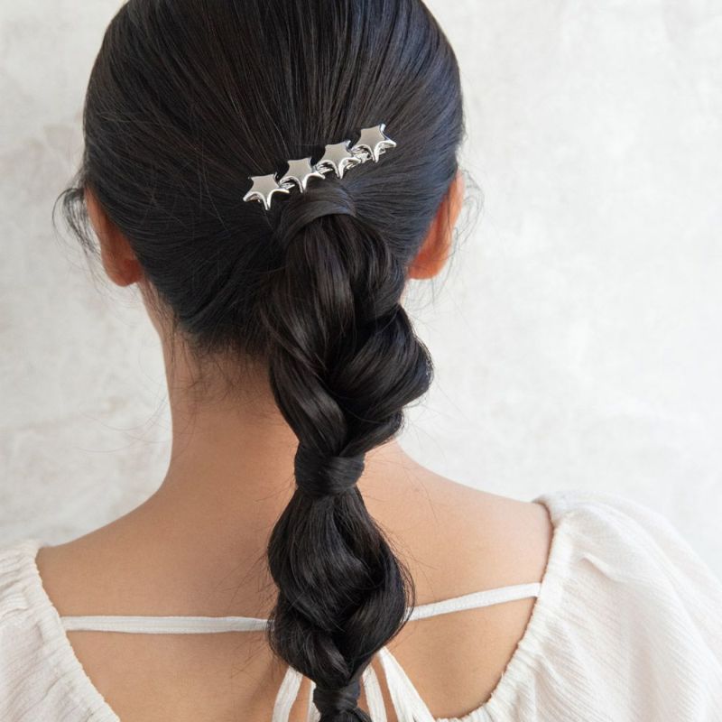 ヘアクリップ yura 4連メタルスター