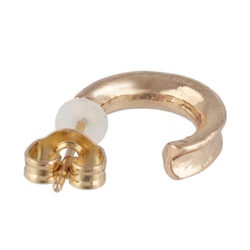 ピアス シンプル K18ピンクゴールドポスト C型 スタッドピアス