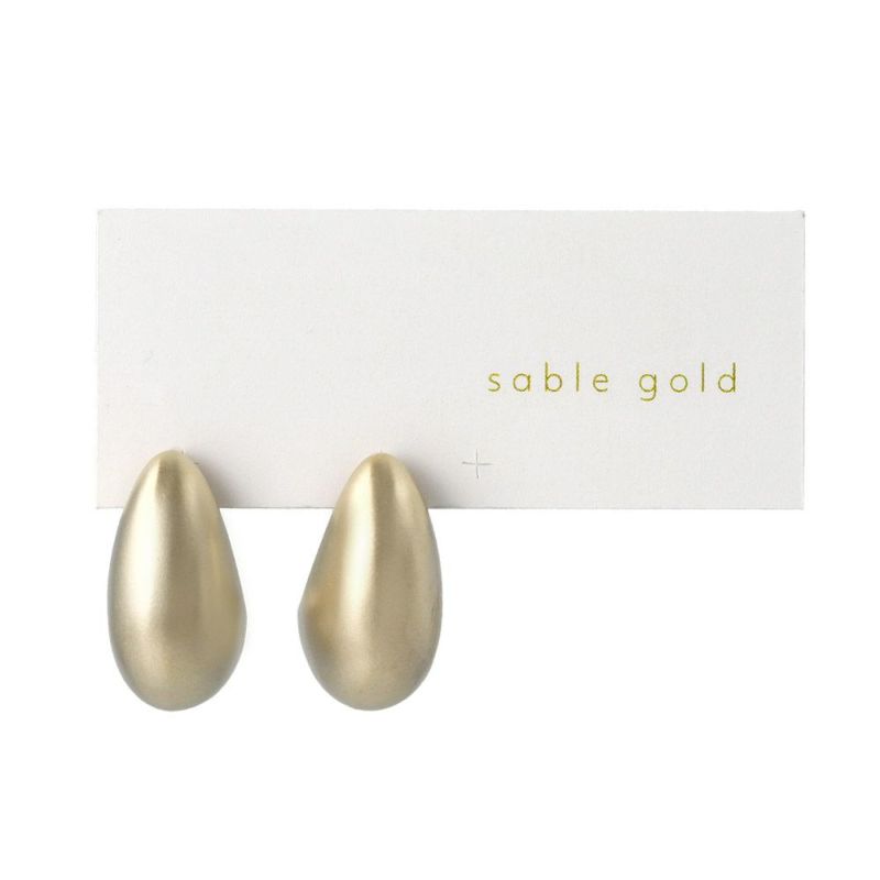 ピアス ニッケルフリー sable gold ムーン ステンレスポスト スタッドピアス