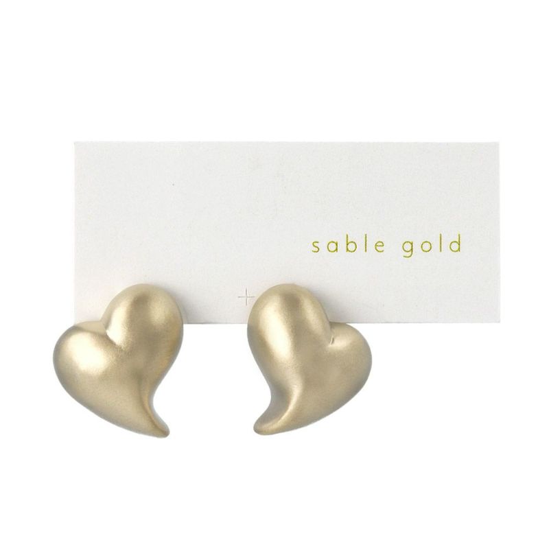 ピアス ニッケルフリー sable gold ハート ステンレスポスト スタッドピアス