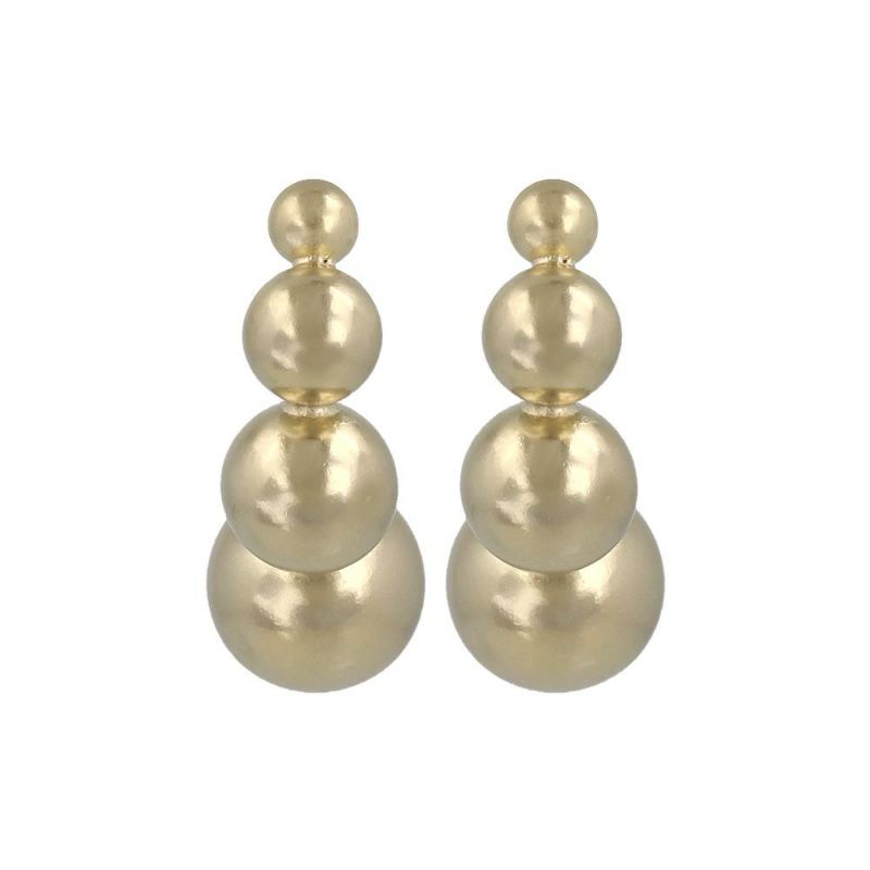 ピアス ニッケルフリー sable gold ボール カーブ ステンレスポスト スタッドピアス