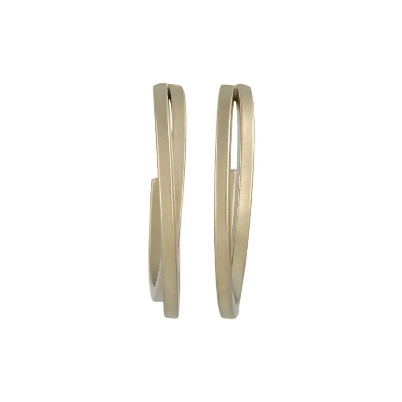 ピアス sable gold ダブル クロス ステンレスポスト C型 スタッドピアス