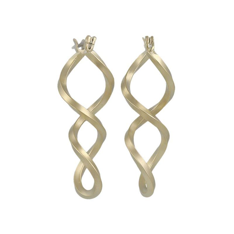ピアス ニッケルフリー sable gold ツイスト ステンレスポスト フープピアス