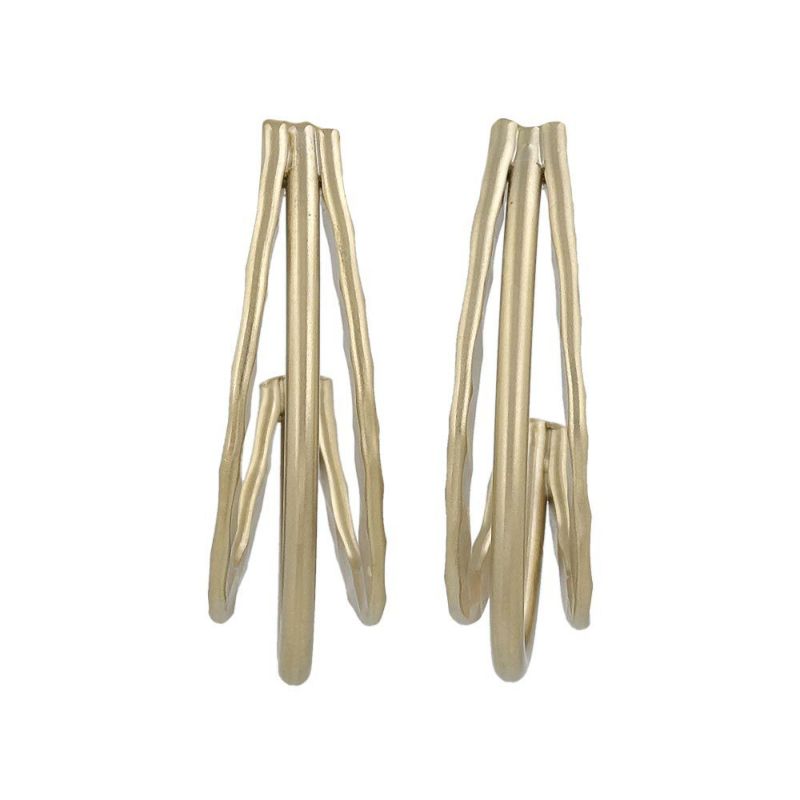 ピアス sable gold トリプル ライン ステンレスポスト C型 スタッドピアス