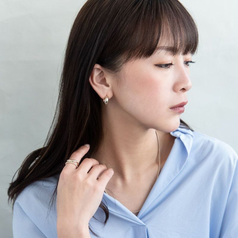 ピアス sable gold ラウンド ステンレスポスト C型 スタッドピアス