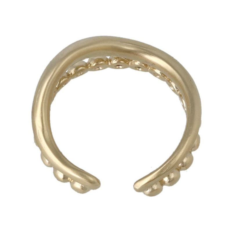 リング ニッケルフリー sable gold ウェーブ ボール フリーサイズ 指輪