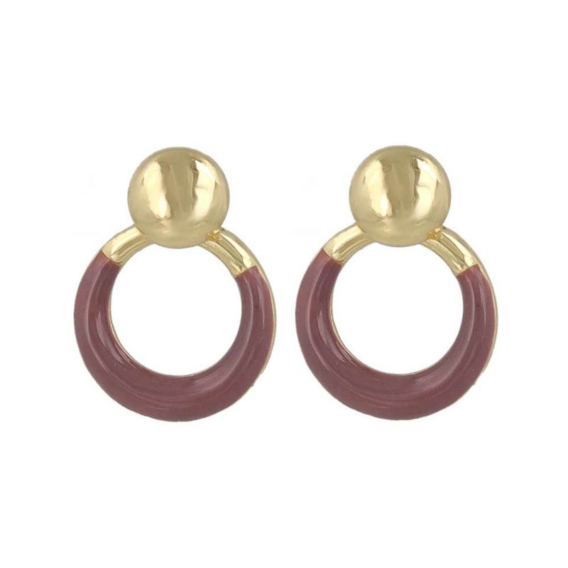 ピアス ニッケルフリー メタル サークル カラー リング チタンポスト スタッドピアス