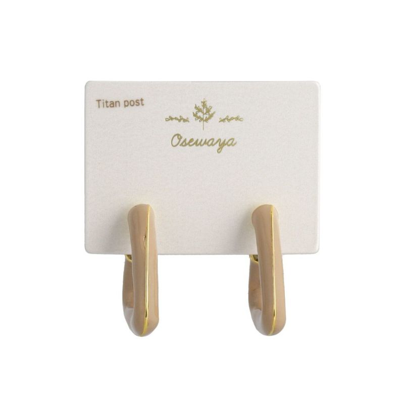 ピアス カラー メタル トライアングル チタンポスト C型 スタッドピアス