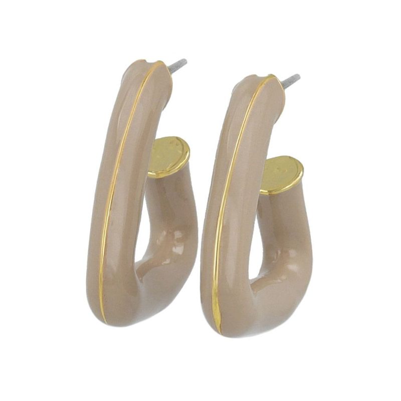 ピアス カラー メタル トライアングル チタンポスト C型 スタッドピアス