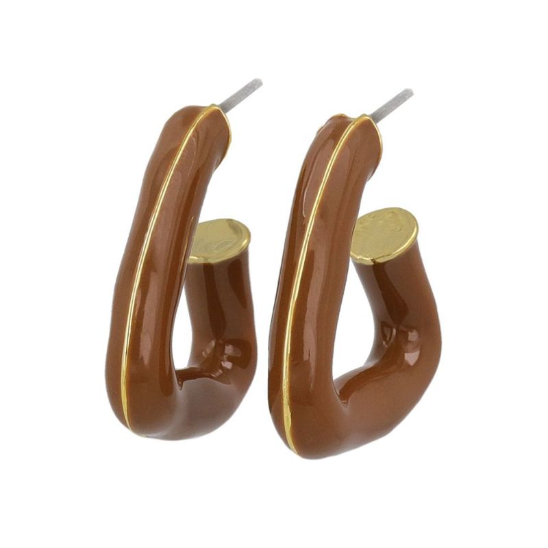 ピアス カラー メタル トライアングル チタンポスト C型 スタッドピアス