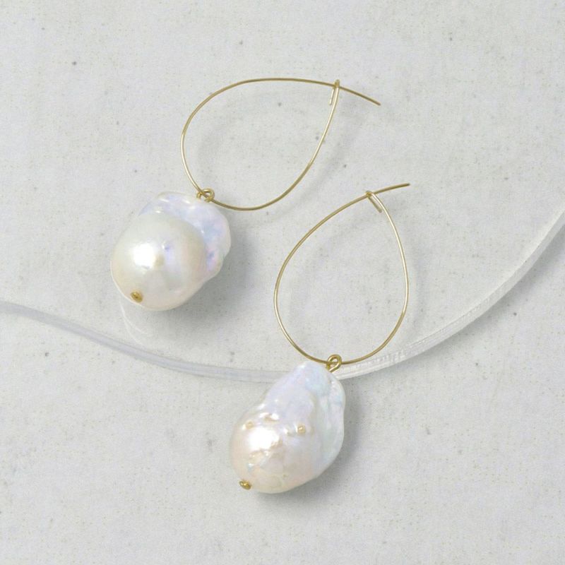 ピアス kati オイスターバロックパール ドロップ ゴールド