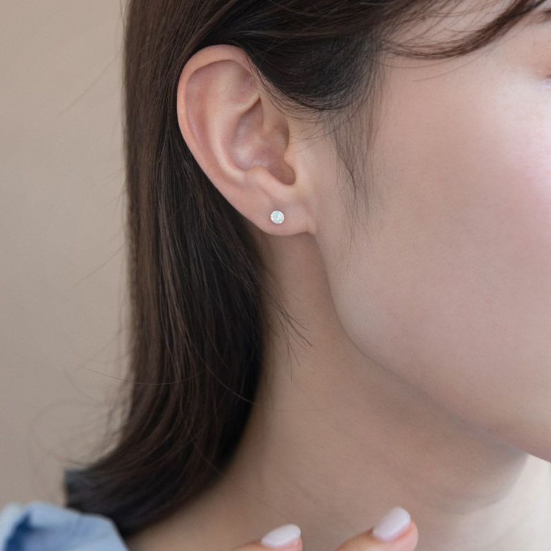 樹脂ピアス カラー ストーン パール フラワー 花 5個セット スタッドピアス