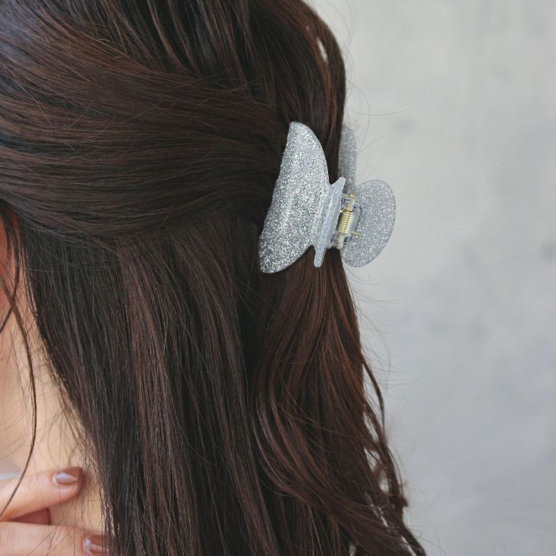 ヘアクリップ ラメ カラー 62mm バンスクリップ