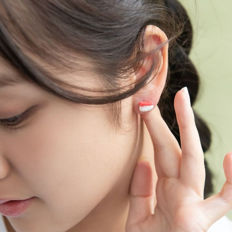 ピアス ニッケルフリー ミニチュア お寿司 チタンポスト スタッドピアス