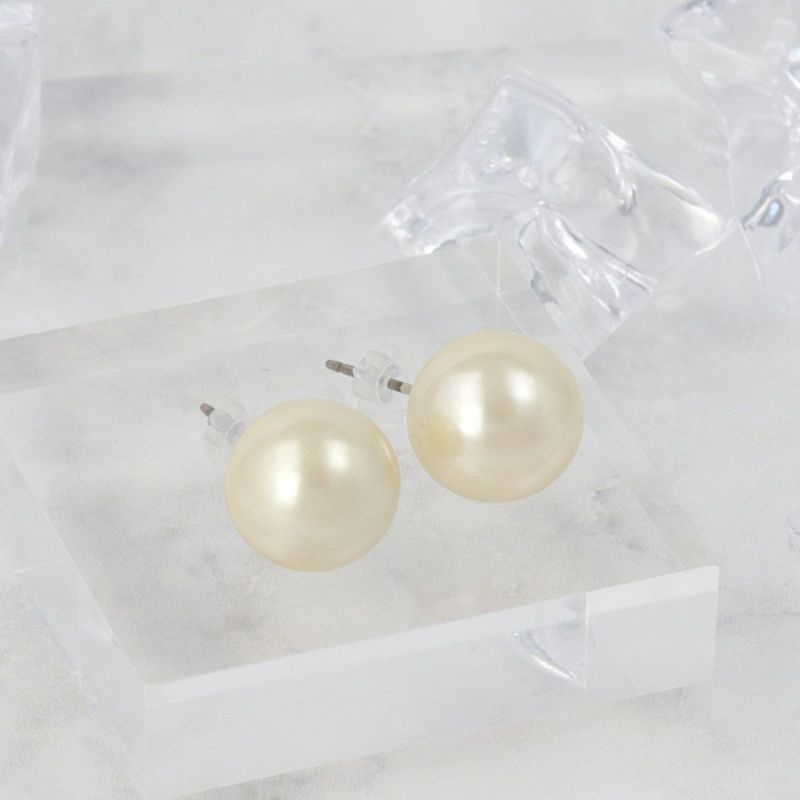 ピアス ニッケルフリー パール 1粒 11mm チタンポスト スタッドピアス