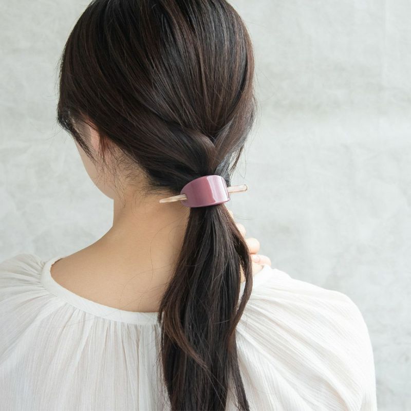 MajeCuff/マジェカフ マジェステみたいなヘアカフ メタル 樹脂 マーブル バイカラー オーバル