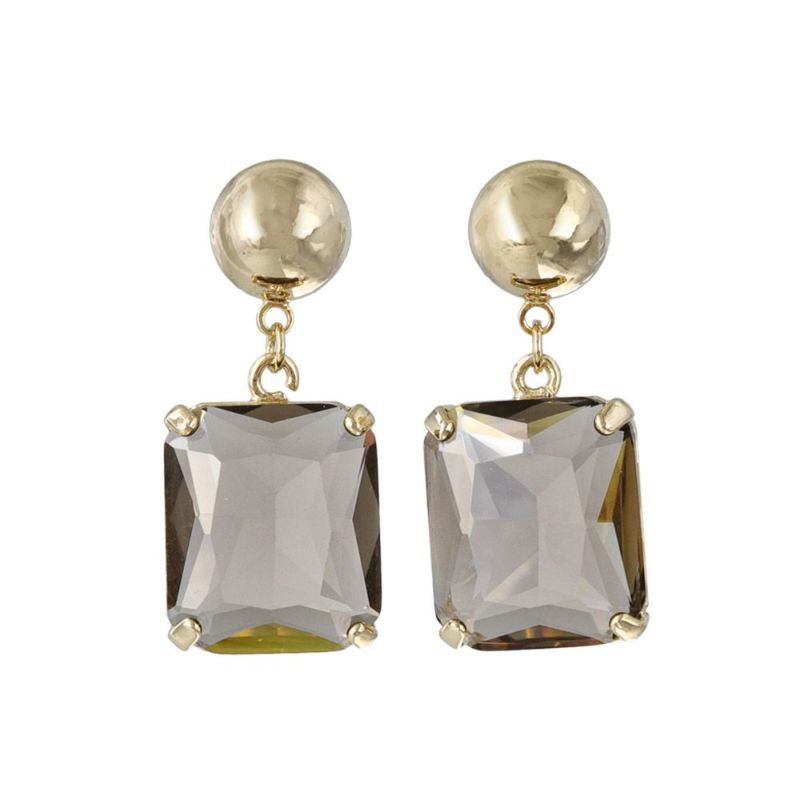 ピアス ニッケルフリー メタル サークル スクエア カラー ストーン ステンレスポスト スタッドピアス