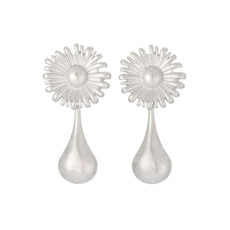 【LIMITED NUMBER】70's USAparts ピアス ニッケルフリー メタル フラワー ドロップ チタンポスト スタッドピアス