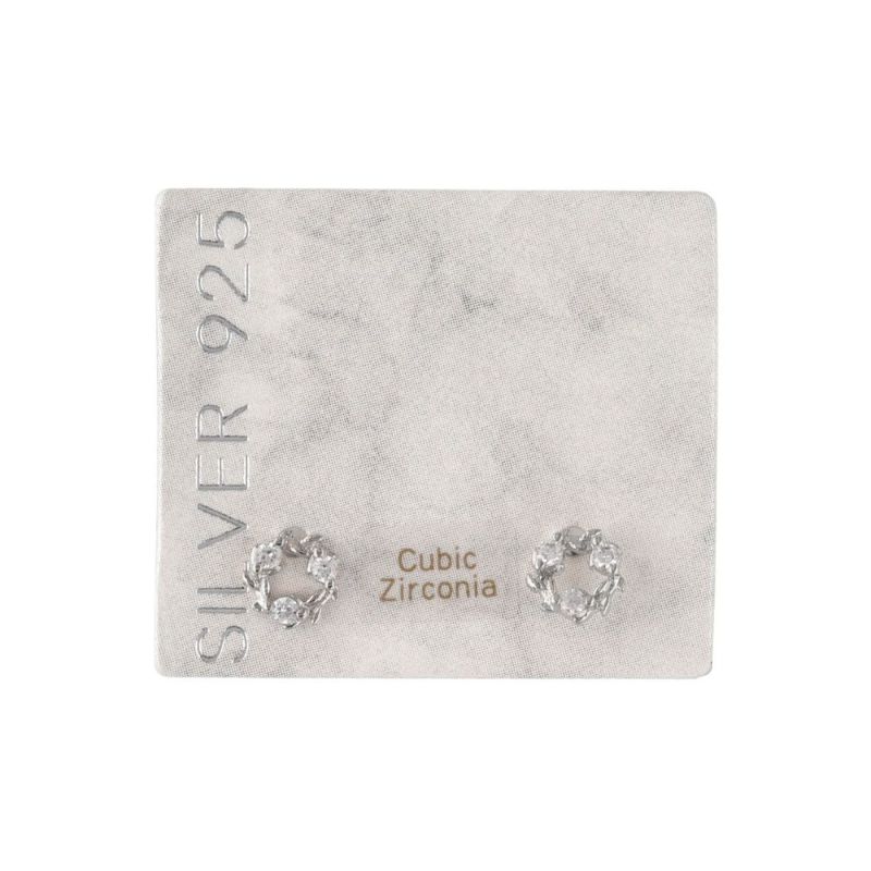 ピアス ニッケルフリー シルバー925 キュービックジルコニア ミニ リース スタッドピアス