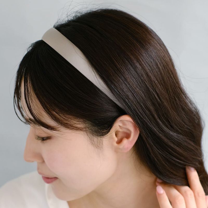 カチューシャ kati シルク 20mm グレー