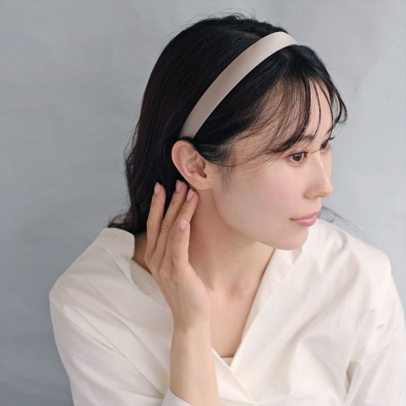 カチューシャ kati シルク 20mm グレー